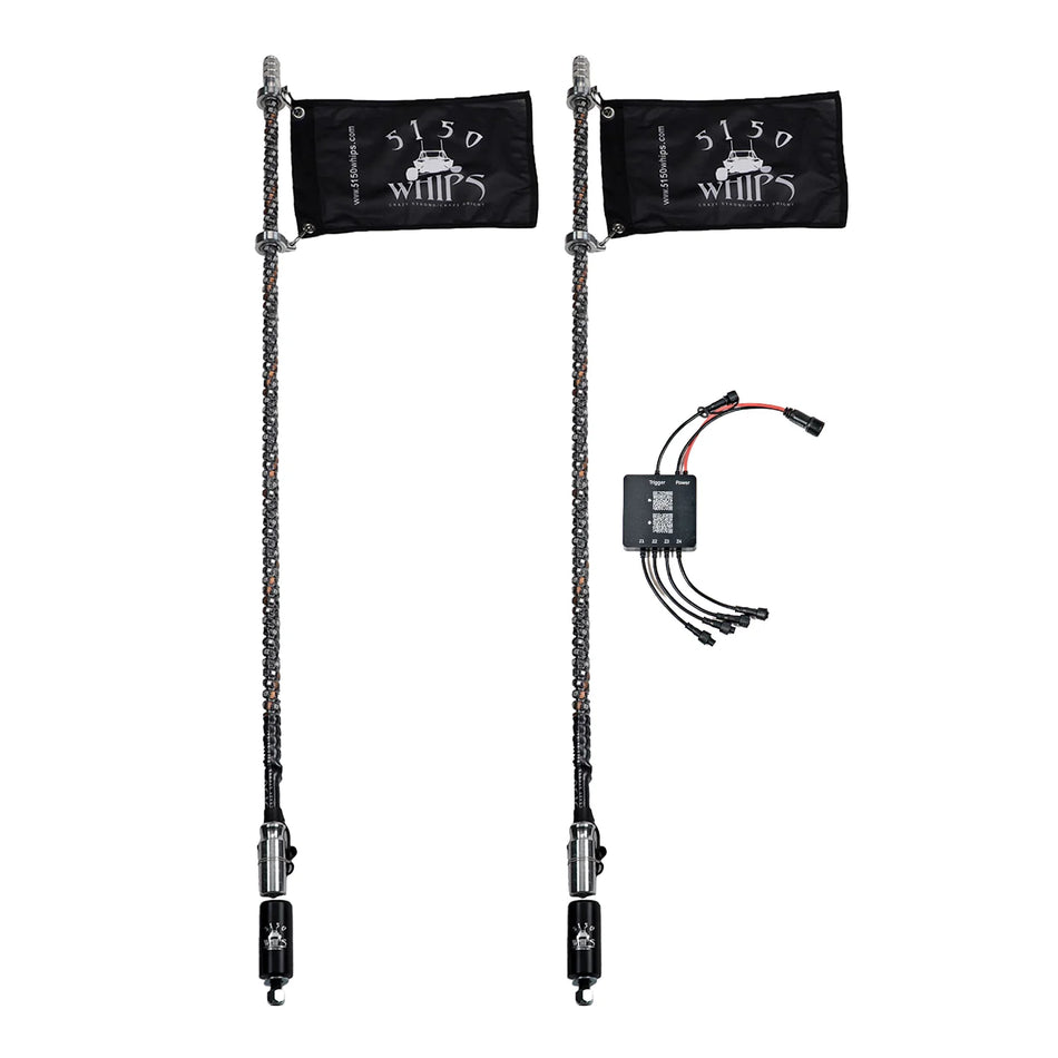 5150 Whips 187 Platinum LED Whips Pair
