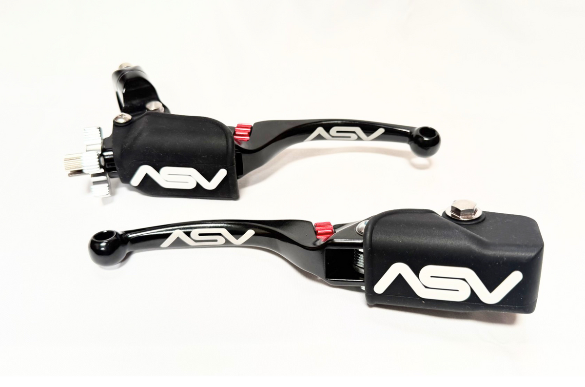 ASV F4 brake and clutch lever pair pack for Honda ATV in black
