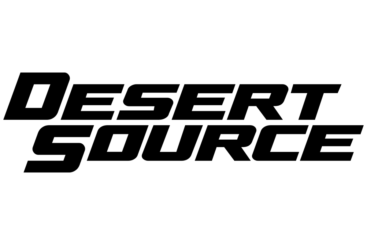 Black 'DESERT SOURCE' text on a white background