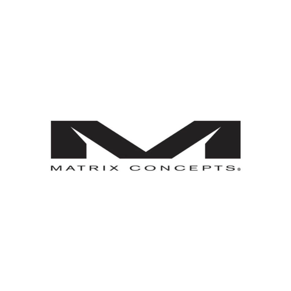 Matrix Concepts logo in black on a solid white background, featuring a stylized geometric 'M' above the text 'MATRIX CONCEPTS'.