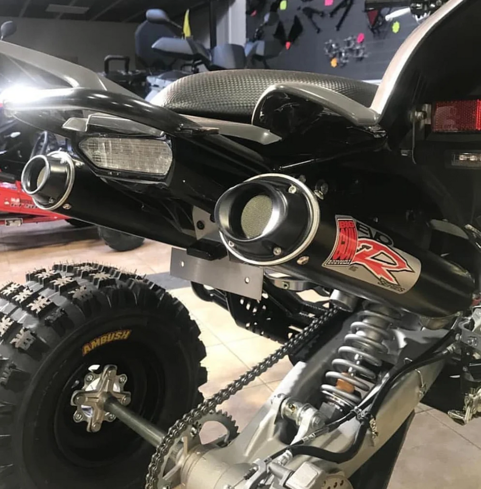 Big Gun EVO R Dual Full Exhaust System (Black) - Yamaha Raptor 700 (06-14)