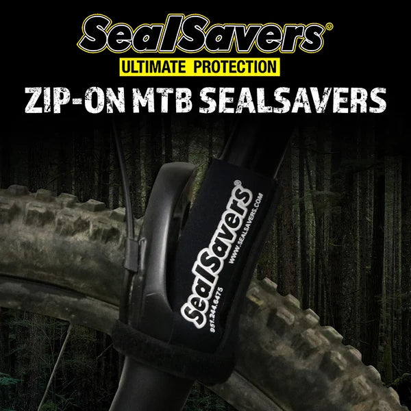 SealSavers MTB Zip-ON Fork Saver Black