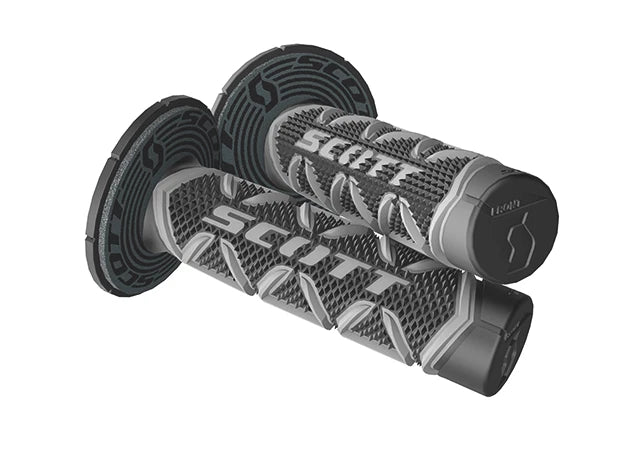 Scott Diamond Twist motocross handlebar grip, black and green, product photo