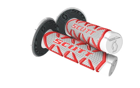 Scott Diamond Twist motocross handlebar grip, black and green, alternate view