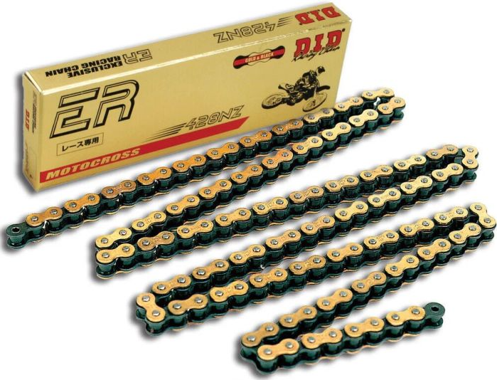 DID Racing 428NZ Gold and Black Non-Sealed Chain 428 x 118RB