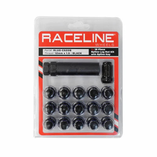Raceline Spline Lug Nut Kit 12x1.5 16 Pack